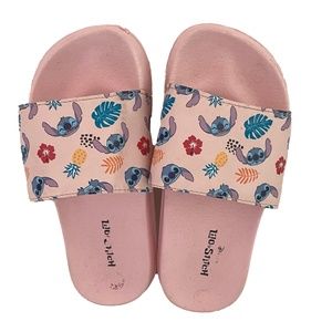 Disney Girls' Lilo and Stitch Slides - Tropical Beach Slip-On Slides